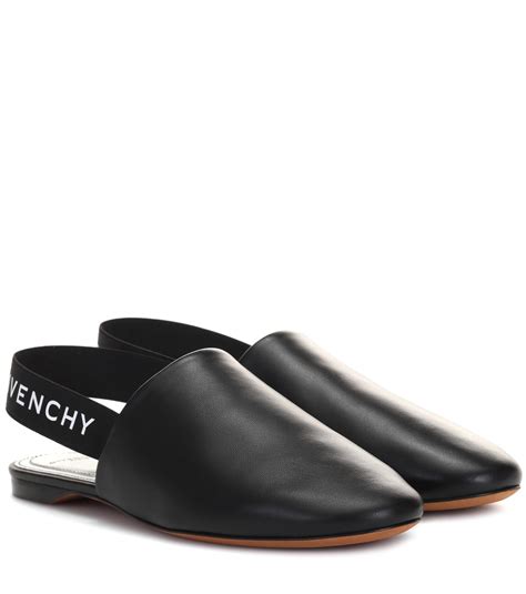 givenchy rivington logo slingback|Givenchy Rivington Flat Leather Slingbacks .